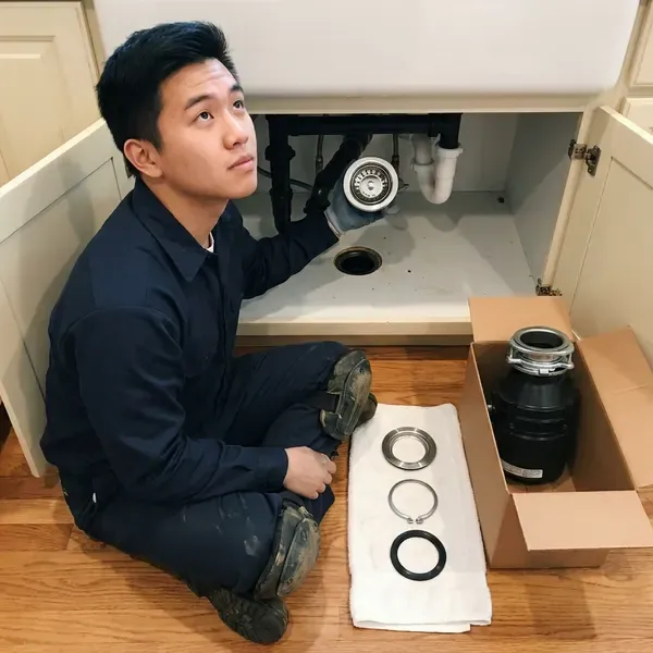 Local insinkerator installation by CKV Plumbing, Brattleboro, VT
