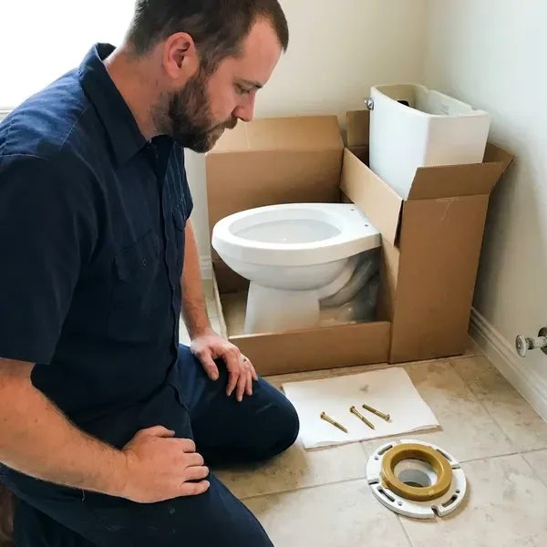 Local toilet replacement by CKV Plumbing, Burlington, VT