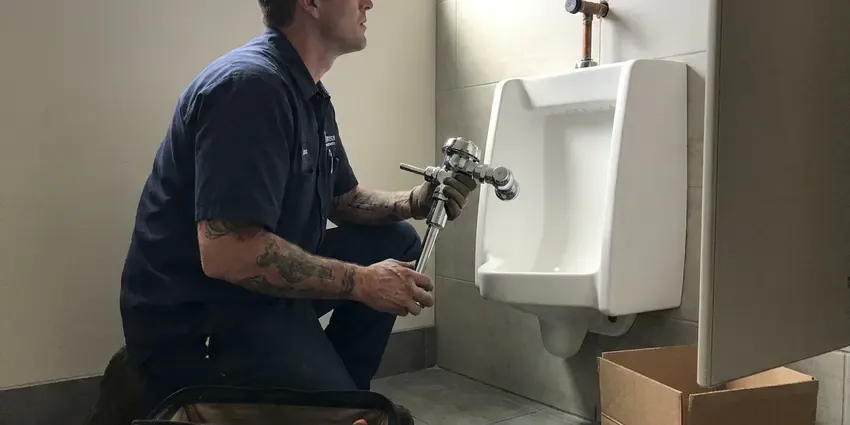 CKV Plumbing technician providing bathroom plumbing in Burlington