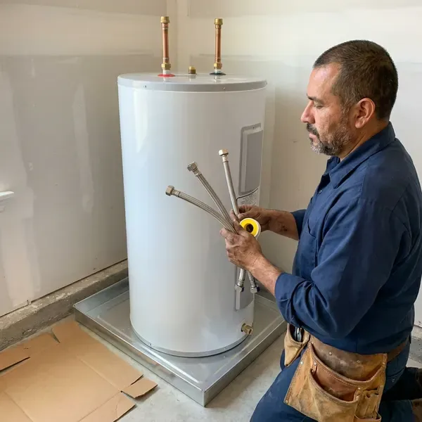 Local water heater installation by CKV Plumbing, Bennington, VT